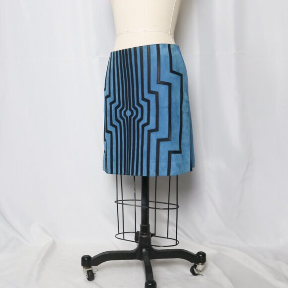 Loewe FW15 Runway Geometric Suede Skirt - Picture 4 of 13